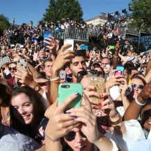 Thousands of Students Gathered to Receive the Pope