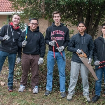 CUA students volunteer with seniors at Carroll Manor and the Schrilli School in Northeast as part of the Martin Luther King Day of Service in Washington , D.C.