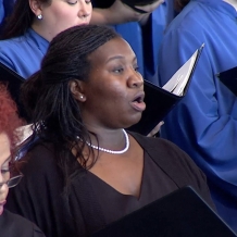 Singers from CUA, the Basilica, and the Archdiocese of Washington made up the papal choir.