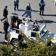 Pope Francis Entering CUA’s Campus