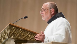 Rev. Jude DeAngelo, O.F.M. Conv., addresses graduates during the Baccalaureate Mass. 