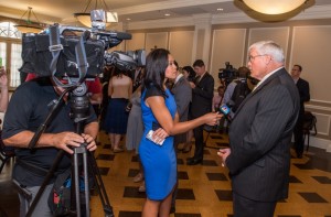 Frank Persico with media