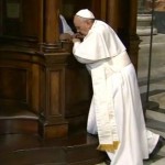 Pope Francis at confession