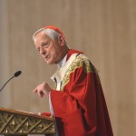 Cardinal Donald Wuerl, archbishop of Washington and University chancellor, delivers the homily at this year's Mass of the Holy Spirit.