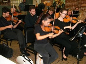 Members of the Symphony Orchestra perform at SOME (So Others Might Eat) Sept. 19. 