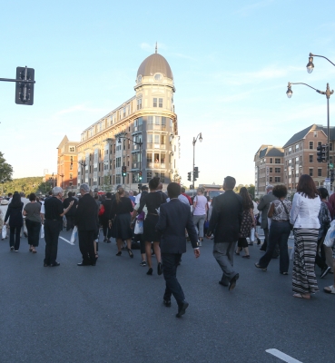 Michigan Avenue was one of several streets around campus closed to traffic for the Pope’s visit.