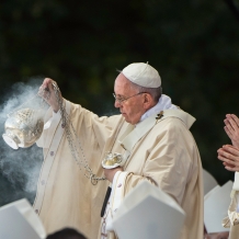 Incensing the altar at the beginning of the Liturgy of the Eucharist