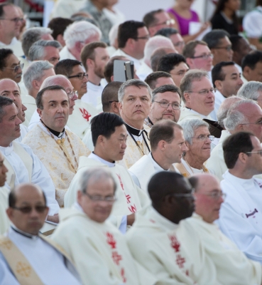 Priests during Mass