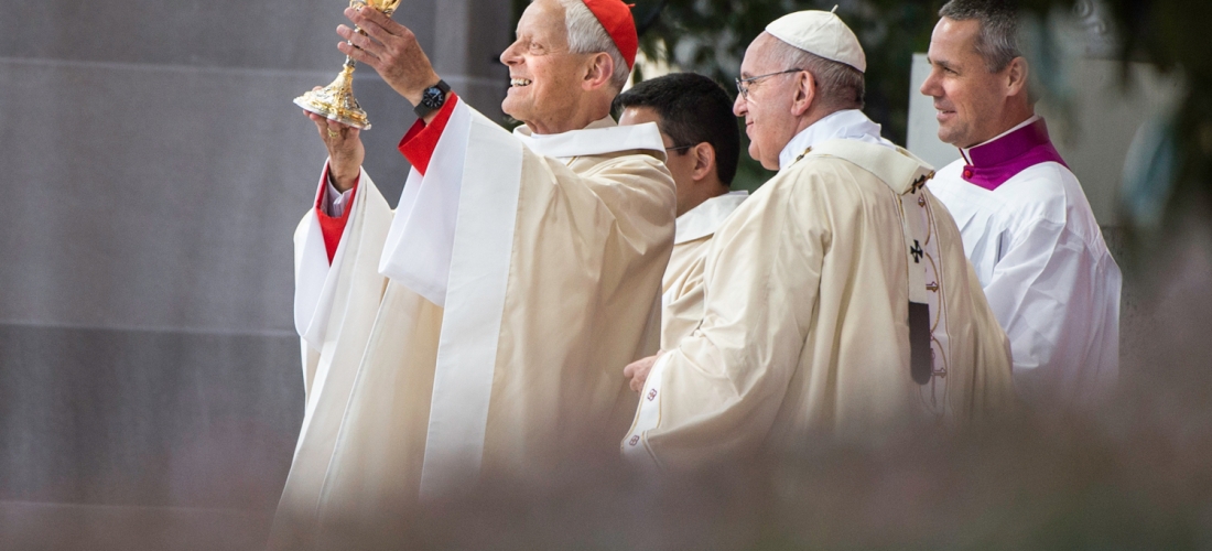 Cardinal Wuerl presents a gift to Pope Francis