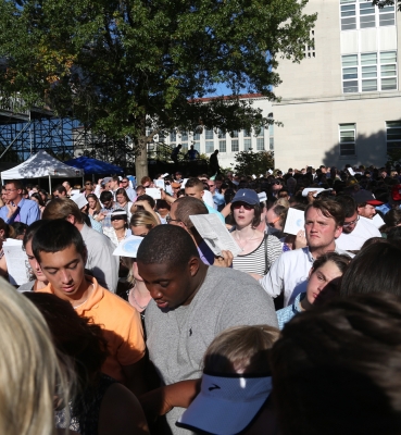 Thousands stood for hours on a warm, sunny day for their chance to participate in the papal Mass.