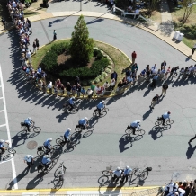 Police Cycling in front of McMahon Hall