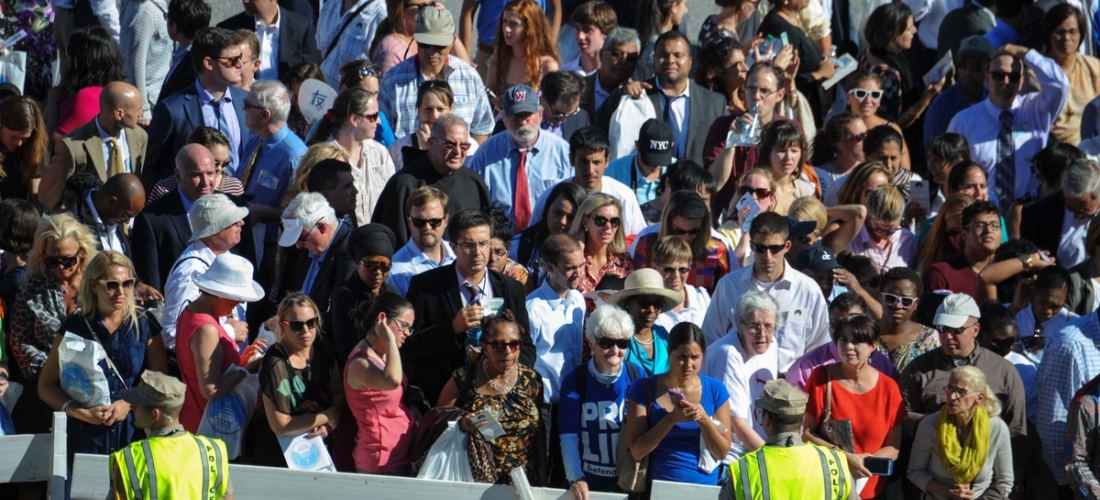 People Gathered to Welcome the Pope