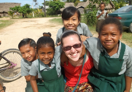 Mary Lastowka went to Belize on a mission trip with CUA’s Office of Campus Ministry.