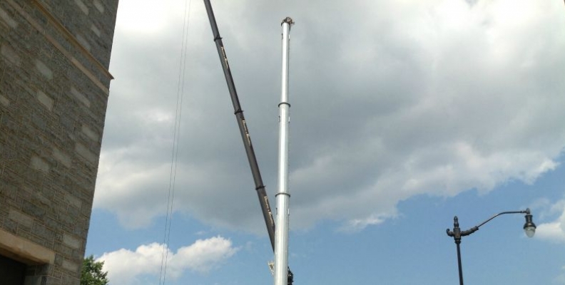 CUA Erects Cell Phone Tower for Papal Visit CUA Erects Cell Phone Tower for Papal Visit