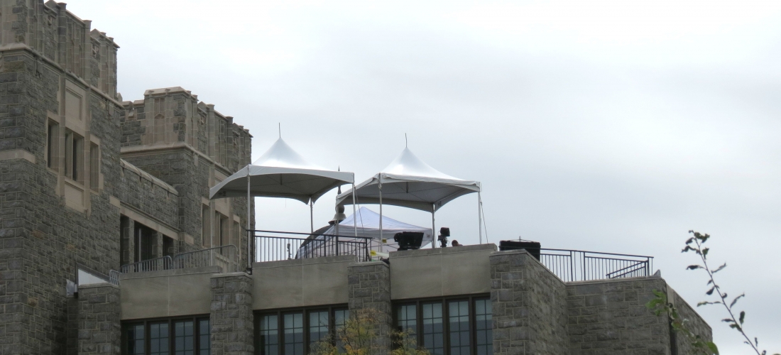 One of the rooftops getting ready for the Media