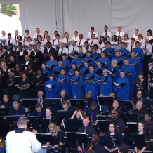 The orchestra and choir filled the CUA campus with music for the papal Mass.