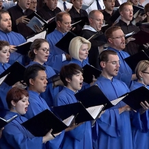 Singers rejoice in the Lord in the papal choir.