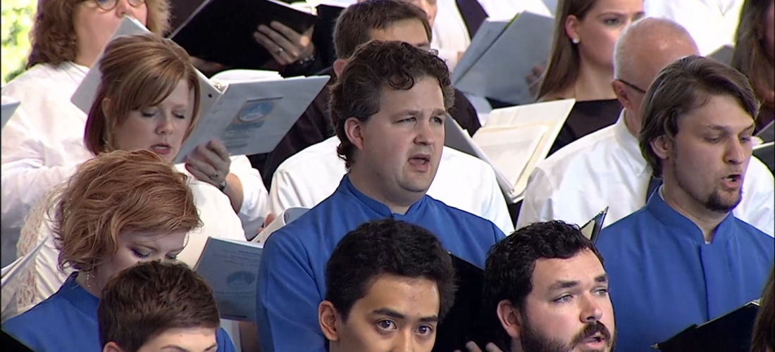 Voices from CUA, the Basilica, and the Archdiocese blended in the papal choir.