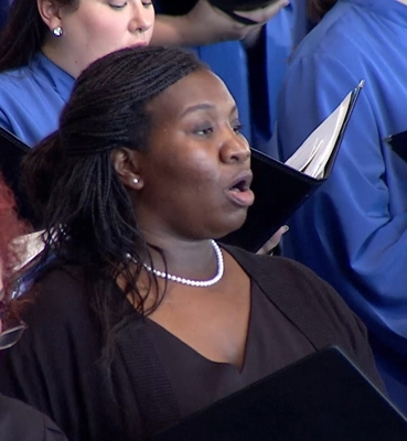 Singers from CUA, the Basilica, and the Archdiocese of Washington made up the papal choir.