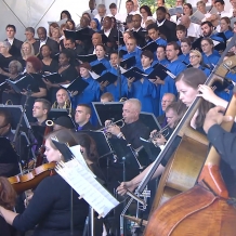 Musicians from CUA, the Basilica, and the Archdiocese at the Papal Mass