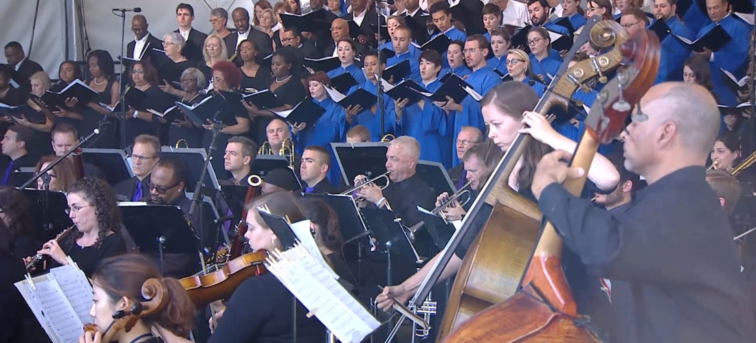 Musicians from CUA, the Basilica, and the Archdiocese at the Papal Mass