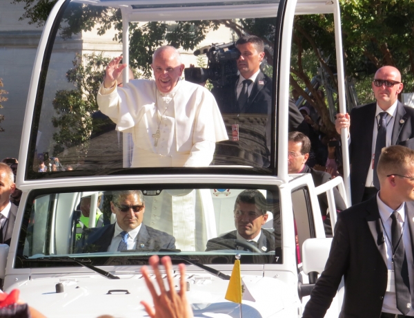 Pope Francis Has Arrived at Catholic University