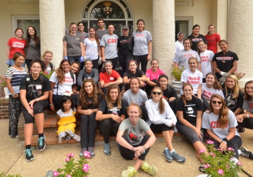 CUA students, faculty, staff, and alumni participated in “Serve with Francis Day” on Sunday, Sept. 13