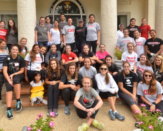 CUA students, faculty, staff, and alumni participated in “Serve with Francis Day” on Sunday, Sept. 13