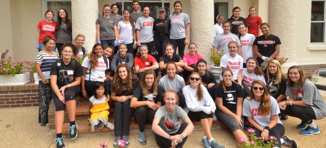 CUA students, faculty, staff, and alumni participated in “Serve with Francis Day” on Sunday, Sept. 13