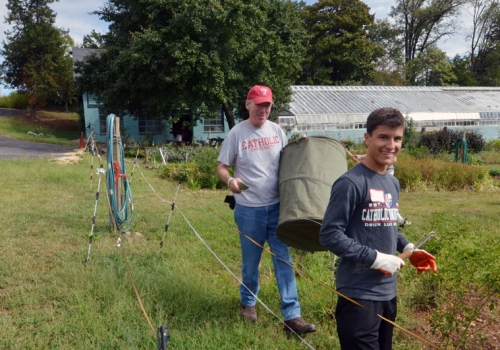 CUA students, faculty, staff, and alumni participated in “Serve with Francis Day” on Sunday, Sept. 13