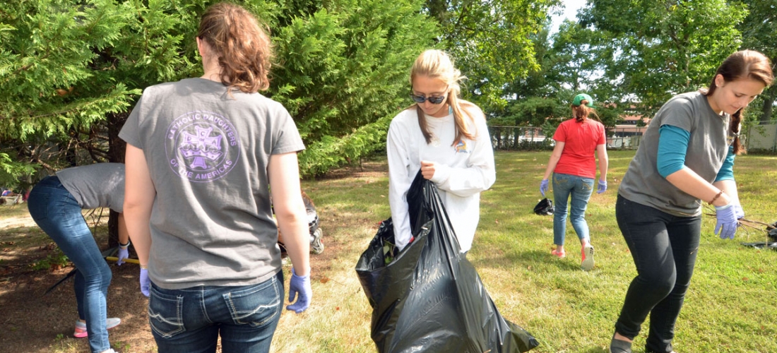 CUA students, faculty, staff, and alumni participated in “Serve with Francis Day” on Sunday, Sept. 13