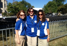 Volunteers in Place Early with Anticipation