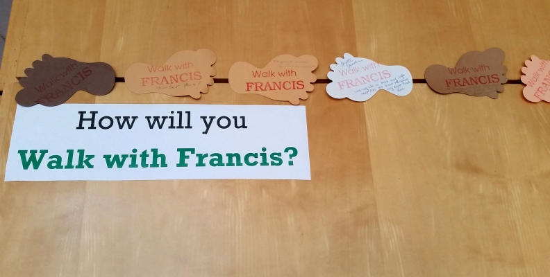 Walk with Francis: cut-out feet