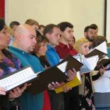 Singers from the University Chamber Choir rehearse Sept. 17 in Ward Hall.