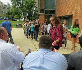 Campus Filled With Activity the Day Before Papal Visit