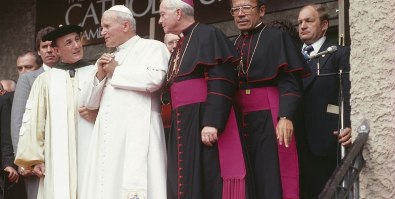 A History of CUA Papal Visits