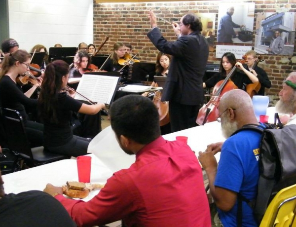 CUA Orchestra Members Perform at So Others Might Eat